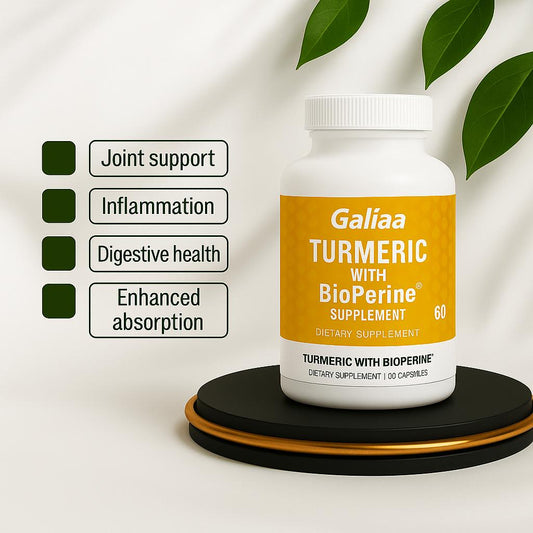Turmeric with BioPerine® (Black Pepper Fruit Extract) Supplement (60 Capsules)